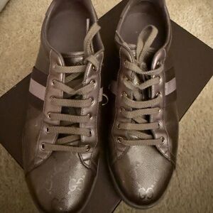 Gucci Black/Brown GG Low-Top Sneakers